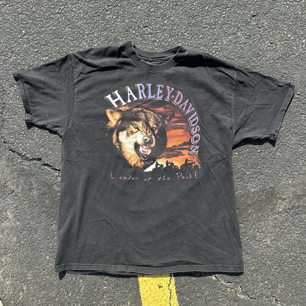 Vintage Harley-Davidson ‘Leader of the Pack’ Graphic T shirt Adult Large 1999